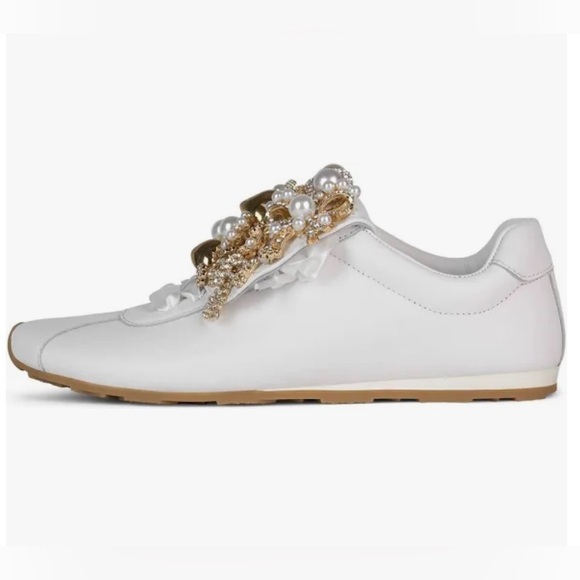 SNEAKERINAS - Jeffrey Campbell Shelter-J2 Sneakers with White & Gold - Picture 1 of 9